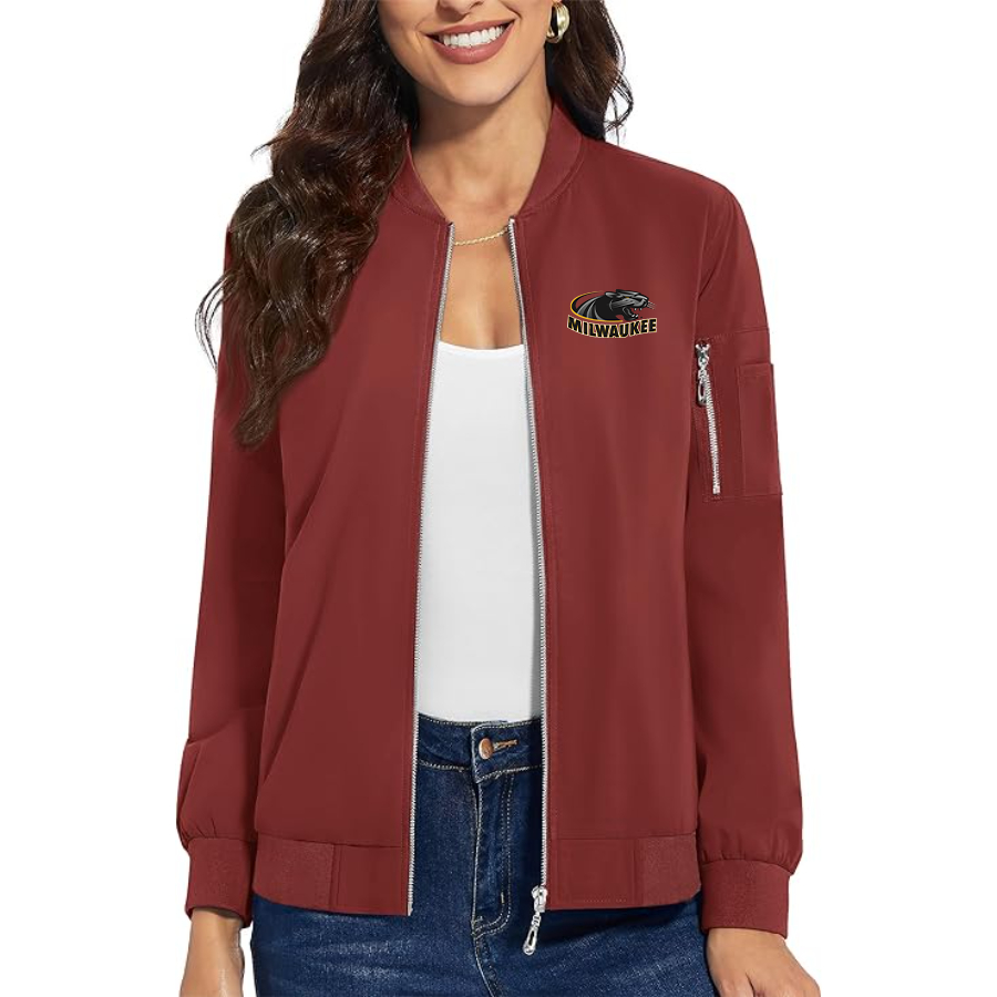 Women's Wisconsin Milwaukee Panthers Premium Bomber Jacket Outerwear